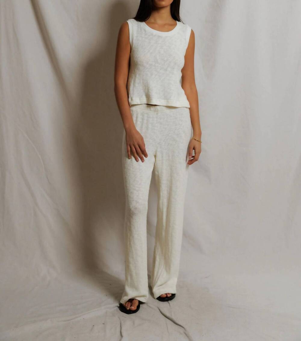 NEW PERFECTWHITETEE kala crop tank top in natural